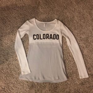 GO BUFFS! CU BOULDER WAFFLED LONG SLEEVE SHIRT!